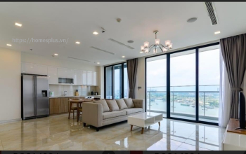Cho thuê căn hộ 3 phòng ngủ Vinhomes Golden River trực diện view sông, full nội thất leasing 