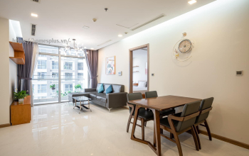 Cho thuê căn hộ  Vinhomes Central Park 2 phòng ngủ diện tích 91m2 view sông