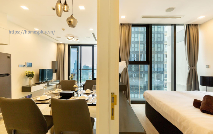 Cho thuê căn hộ 1 phòng ngủ Vinhomes Golden River full nội thất cao cấp view city